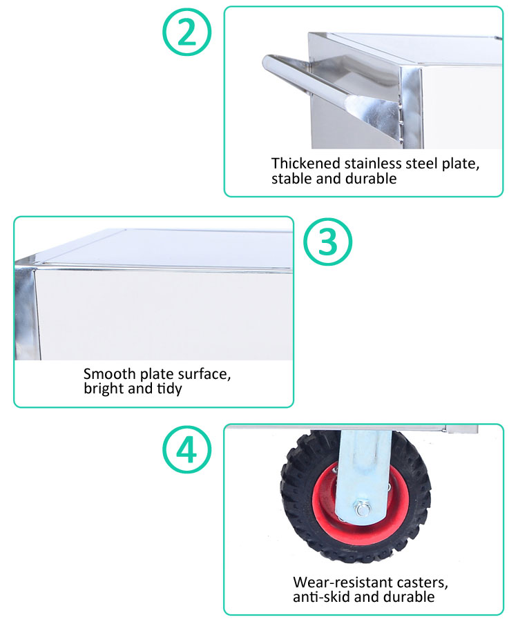 YA-ST01不锈钢医院无菌柜手术小车护理小车