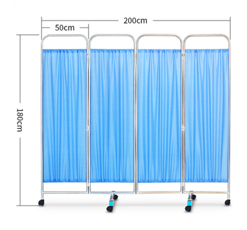 MK-N01医院折叠不锈钢3部分病房屏幕
