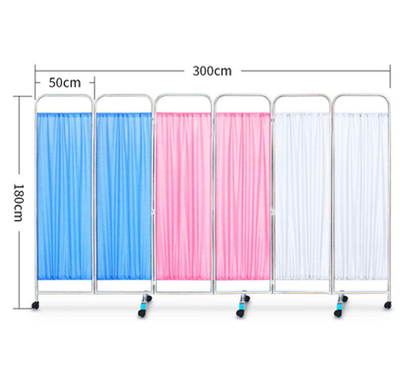 MK-N01医院折叠不锈钢3部分病房屏幕