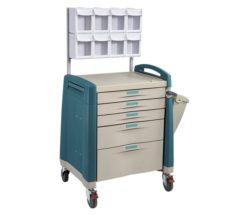 MK-P07 Anesthesia Cart With Multi Bin Organizer