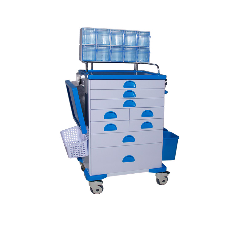 MK-C02 Medical Lockable Metal Anesthesia Trolley